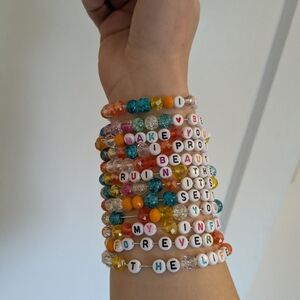 12 Taylor Swift Life of a Showgirl TLOASG Lyric Friendship Bracelets Handmade